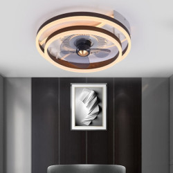 Loftlampe med lys med fjernbetjeningsringdesign 19,5″ lavprofil indendørs Loftlampe med lav profil, smart 3 farver 6...
