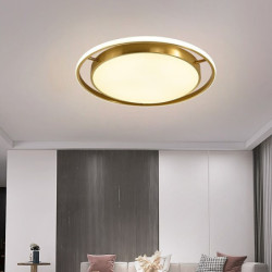 led loftslys 40cm 50cm cirkeldesign geometriske former Loftlampe kobber moderne stil kold hvid