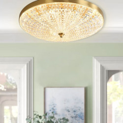 led loftslampe dæmpbar 38cm cirkeldesign kobber loftslamper til stue