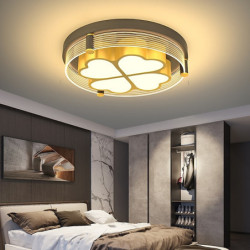 led loftslys cirkel design 45cm loftslampe moderne kunstnerisk metal akryl stil trinløs dæmpning soveværelse malet finish lyser...