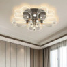 led loftslampe forsænket loftslampe 60cm krystal lysekroner til stuen, kan kun dæmpes med fjernbetjening