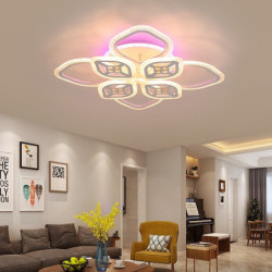 akryl loftslampe led 6 hoved 8 hoved loftslampe med baggrundslys app tilslutning / fjernbetjening velegnet til soveværelse stue...