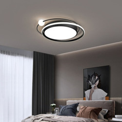 46/56 cm cirkeldesign indbygget loftslampe ledmetal moderne stil stilfuld malet finish moderne moderne