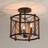 43 cm led vedhæng lamper lantern design indbygning lys metal malet finish land