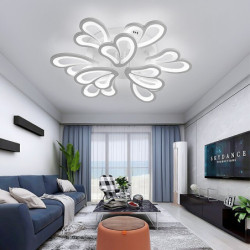 led loftslampe lotus design 70cm loftslampe moderne kunstnerisk metal akryl stil trinløs dæmpning soveværelse malet finish lys kun dæmpbar med fjernbetjening blomster design