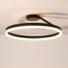 led loftslys 19,5″ 1-lys ring cirkel design dæmpbart aluminium malet finish luksuriøs moderne stil spisestue soveværelse pendel