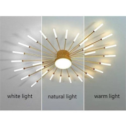 128 cm enkelt design loftslamper metal led nordisk stil