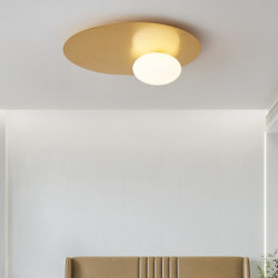 led loftslamper varm hvid/hvid 36cm kobber glas malet finish lysekroner moderne stil enkelhed stue spisestue soveværelse...