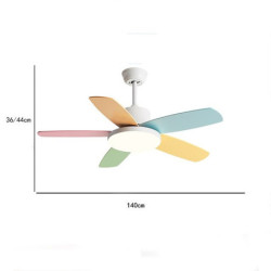 indendørs udendørs Loftlampe med lys 16,4″ led dæmpbar loftventilator til hjemmet med fjernbetjening downrod mount 3000k-6500k til børneværelse stue soveværelse