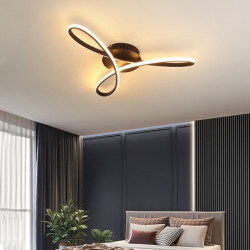 led loftslys 23,4″ 1-lys ring cirkel design dæmpbart aluminium malet finish luksuriøs moderne stil spisestue soveværelse pendel
