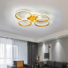 LED loftsbelysning cirkel design moderne nordisk guld 90cm dæmpbar indbygningslamper metal lagdelt moderne stil stilfuld malet finish