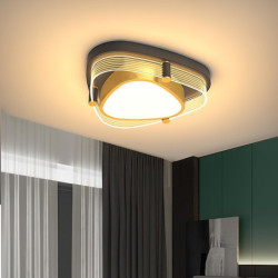 led loftslys cirkel design 45cm loftslampe moderne kunstnerisk metal akryl stil trinløs dæmpning soveværelse malet finish lys...
