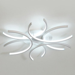 60cm LED loftslampe moderne nordiske geometriske blomsterformer stilfulde flush mount lys stue spisestue soveværelse metalmalede finish