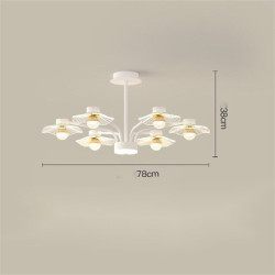 led loftslampe 6/8/12 hoveder flush mount lys aluminium metal moderne moderne malede finish stue lys dæmpbar med fjernbetjening