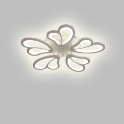 led dæmpbar loftslampe 5-lys 60cm moderne lysekrone nordisk stil akryl loftpanellampe minimalistisk lagdelt design stue spisestue lys