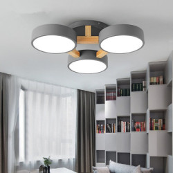 3-lys nordisk stue lampe spisestue lampe moderne hall lampe led kreativ personlighed soveværelse lampe træloft lys