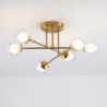 58cm ledet loftlampe nordisk sputnik design sort guld globe design glas lysekrone metal kunstnerisk stil sputnik industriel malet finish kunstnerisk nordisk stil