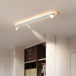 led loftslampe 80cm dæmpbare geometriske former indbygningslys aluminium moderne stil stilfuld geometrisk malet finish