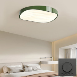 led loftslys cirkel design loftslampe moderne kunstnerisk metal akryl stil trinløs dæmpning soveværelse malet finish lyser kun dæmpbare med fjernbetjening