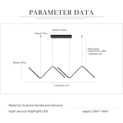 led pendel 90cm ø lys dæmpbar linje design aluminium stilfuld minimalistisk malet finish nordisk stil spisestue køkken lys kun dæmpbar med fjernbetjening