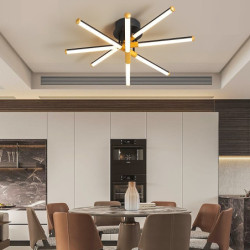 led loftslys 60/85 4/5-lys geometri design dæmpbar aluminium malet finish luksuriøs moderne stil spisestue soveværelse pendel kun dæmpbar med fjernbetjening