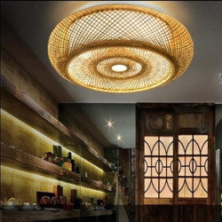 indbygget loftslampe led cirkel design natur inspireret / nordisk stil til spisestue / butikker / caféer træ / bambus