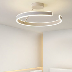 led pendel 50cm 1-lys ring cirkel design dæmpbar aluminium malet finish luksuriøs moderne stil spisestue soveværelse pendel kun...