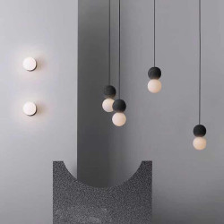 10cm led pendler globe design moderne glas og terrazzo globus malede finish 1 lys kreativ nordisk stil