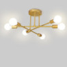 6 hoveder 55cm led loftslampe nordisk stil lysekrone sputnik design metal kunstnerisk stil industriel malet finish køkken soveværelse børneværelse lys