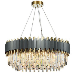 loft lysekrone lampe sort krystal luksus lysekrone moderne bondehus krystal lysekrone loftslampe kompatibel med stue foyer spise