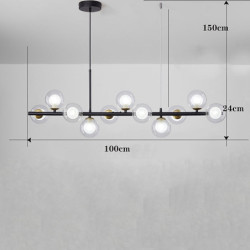 led pendel 100cm lanterne desgin lysekrone metalmalet finish moderne