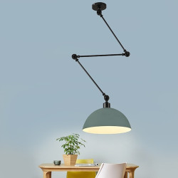 led pendel, macaron stang rocker arm lysekrone 30cm 3000k e27 1-lys moderne langarm spotlight ophængslys bar loft restaurant (pære inkluderet)