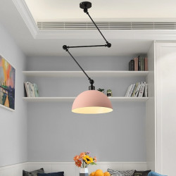 led pendel, macaron stang rocker arm lysekrone 30cm 3000k e27 1-lys moderne langarm spotlight ophængslys bar loft restaurant (pære inkluderet)