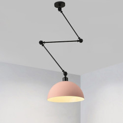 led pendel, macaron stang rocker arm lysekrone 30cm 3000k e27 1-lys moderne langarm spotlight ophængslys bar loft restaurant (pære inkluderet)