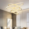 led pendel moderne 4 ringe guld 80cm moderne nordisk luksus lys aluminium galvaniseret